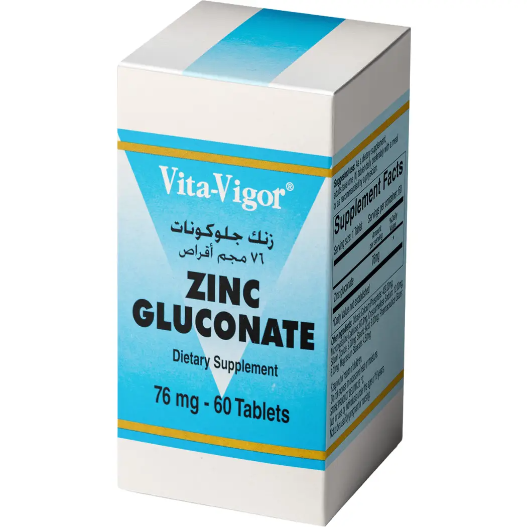 .ZINC GLUCONATE 76MG 60TAB