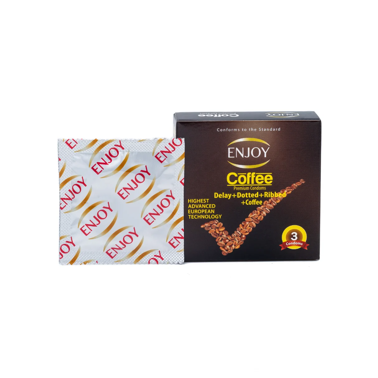 [206828] Enjoy Condom 3pcs Coffee