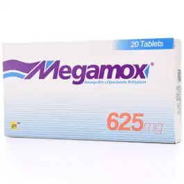MEGAMOX 625 MG TABLET 20P (Box)