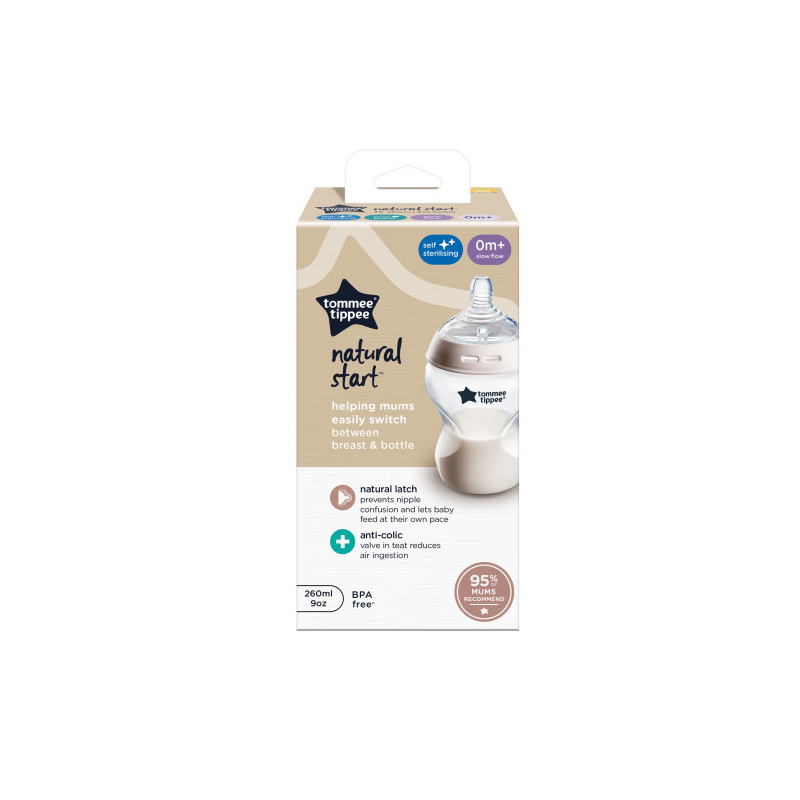 TOMMEE TIPPEE NATURAL START 0M 260ML+ 21424MO