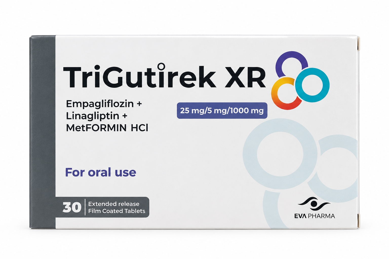 TRIGUTIREK XR 25MG/5MG/1000MG 30TAB